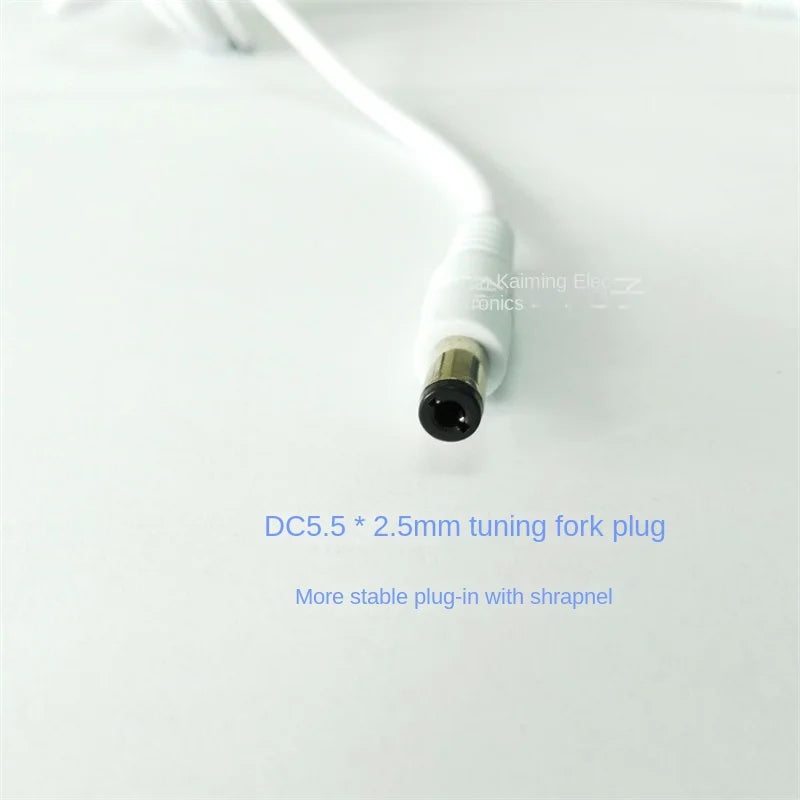 3m White Thick Copper 12V Monitoring Power Extension Cable - DC5.5*2.5mm Male To Female - for Projector