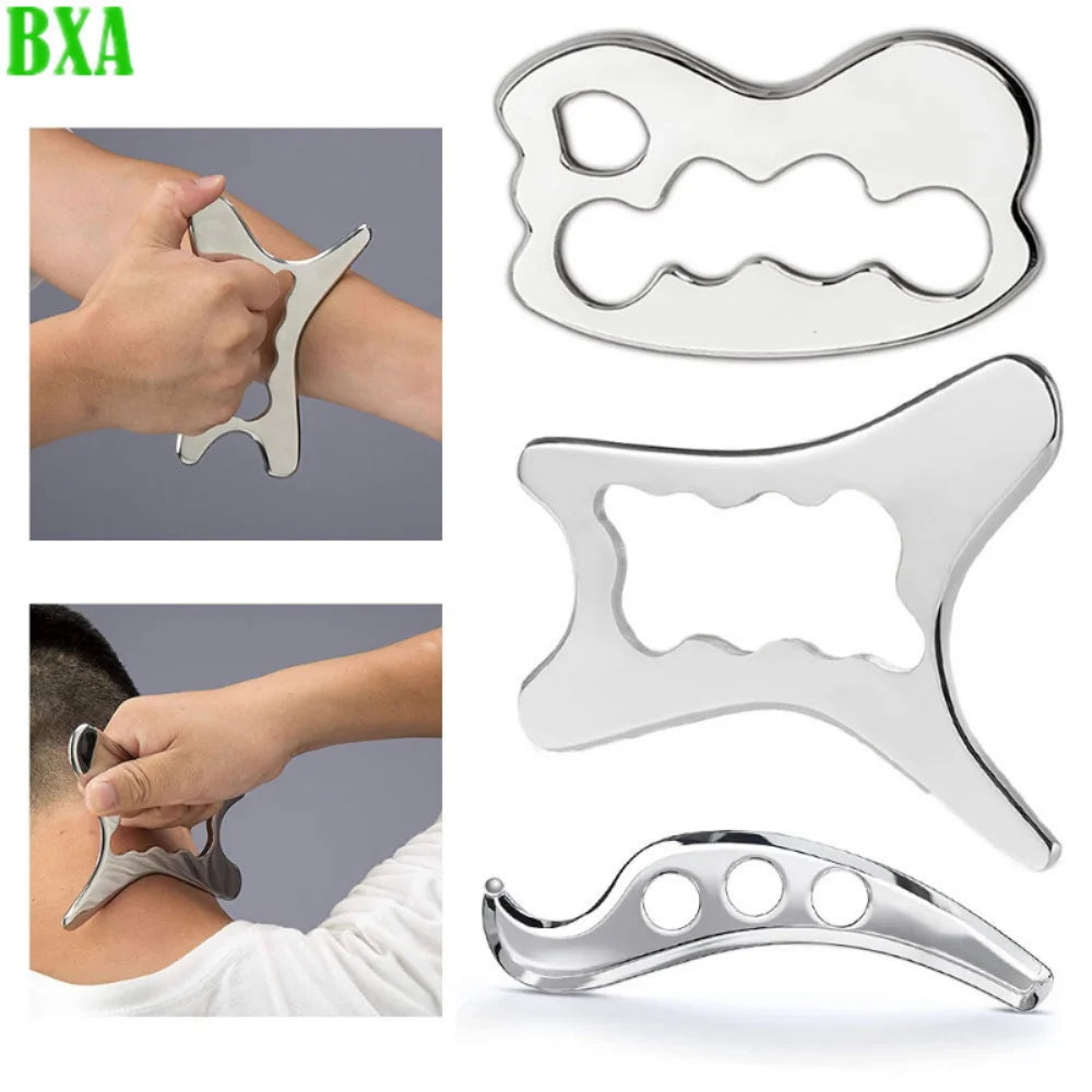 1PCS Body Shaping Muscle Scraper Tool Body Deep Tissue Fascia Face Relaxation Massage Stainless Steel Scraping Gua Sha Massager