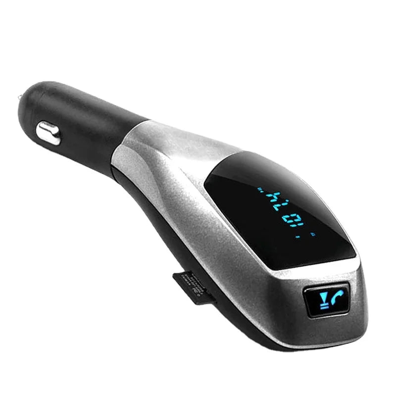 X5 Car Bluetooth Wireless Fm Transmitter compatible Hands-free Mp3 Player Usb Charging Port Supports U Disk Tf Card