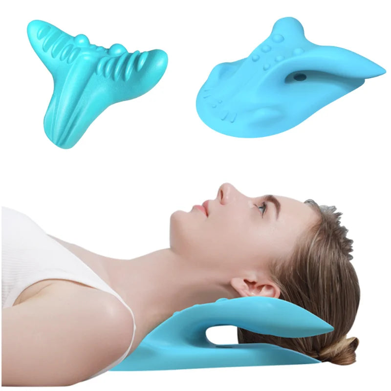 Massage Pillow Neck Shoulder Stretcher Relaxer Cervical Chiropractic Traction Muscle Relax Neck Support Traction Corrector