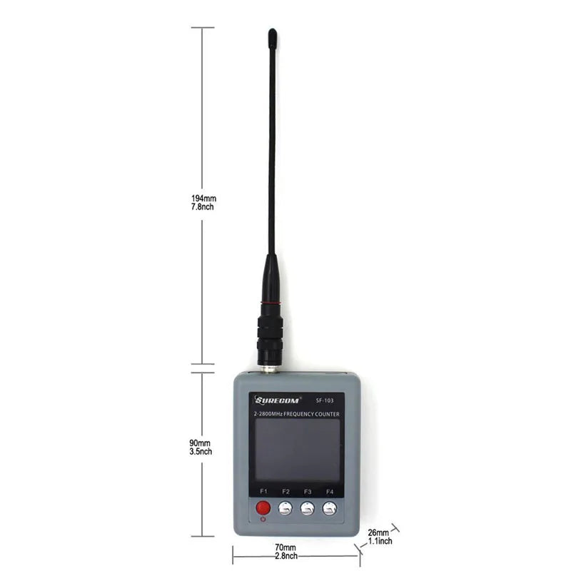 SURECOM SF-103 Portable Frequency Counter Walkie Talkie Frequency Meter 2Gen 2MHz~2.8GHz SF103 For DMR & Analog Two Way Radio