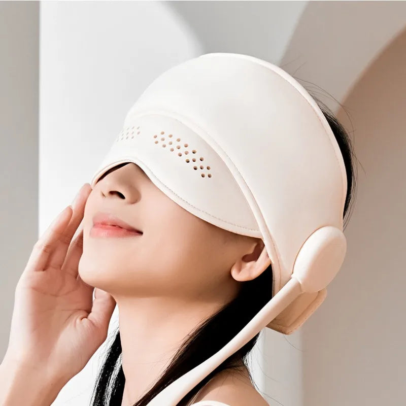 Head and Eye Integrated Massage Device Airbag Wrapping Sleep Aid for Household Use Hot Compress Massage Helmet Head Massager