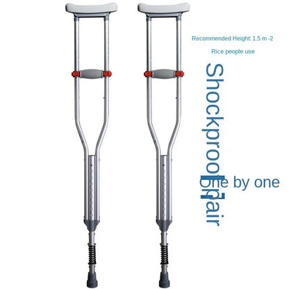 Stainless Steel Aluminum Allo Single Crutch Walking Aid  Armpit Crutches Double Crutches Walker Elderly Rehabilitation Toddler