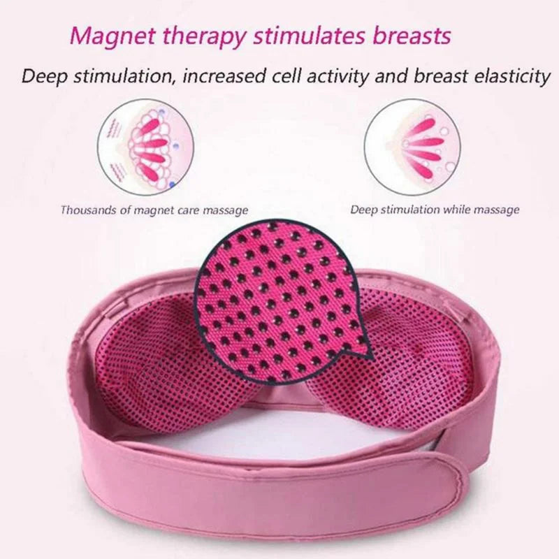 NEW Electric Breast Enhancement Massager Breast Massager Bra Vibrating Breast Heating Stimulator USB Rechargeable