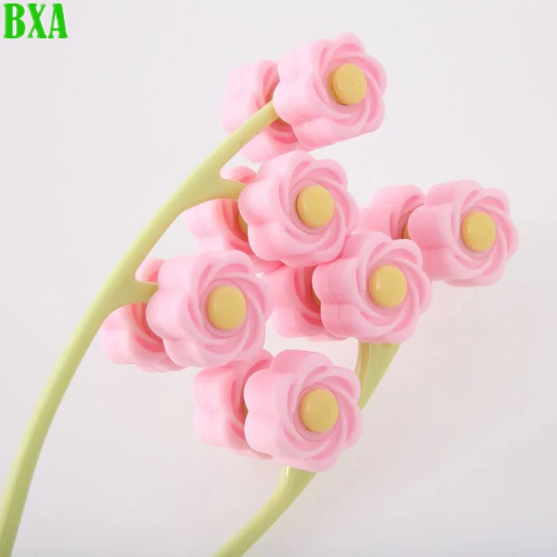 BXA Portable Facial Massager Roller Slimming Face Flower Shape Anti Wrinkle Face-Lift Relaxation Beauty Tools Finger Massage