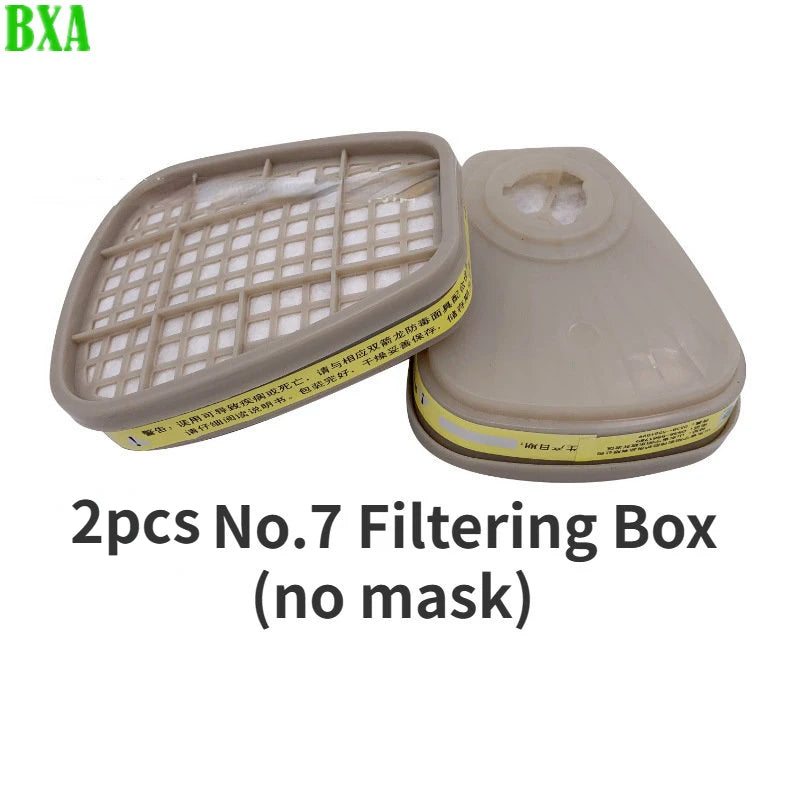 Protective Scratch Resistant Industrial Painting Spray Protection Respirator Full Face Gas Mask Safety Dust Filter Replaceable