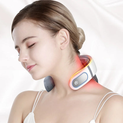 Electric Pulse Back and Neck Massager Multifunctional Far Infrared Head Cervical Massage Relax Health Care Relaxation Tool