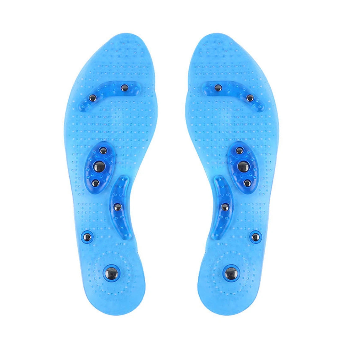 Unisex Magnetic Massage Insoles Foot Acupressure Shoe Pads Therapy Slimming Insoles for Weight Loss Transparent