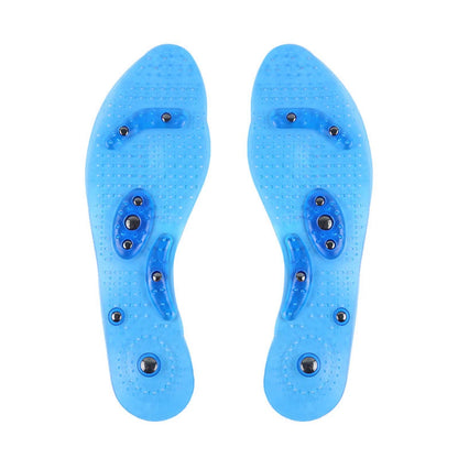 Unisex Magnetic Massage Insoles Foot Acupressure Shoe Pads Therapy Slimming Insoles for Weight Loss Transparent