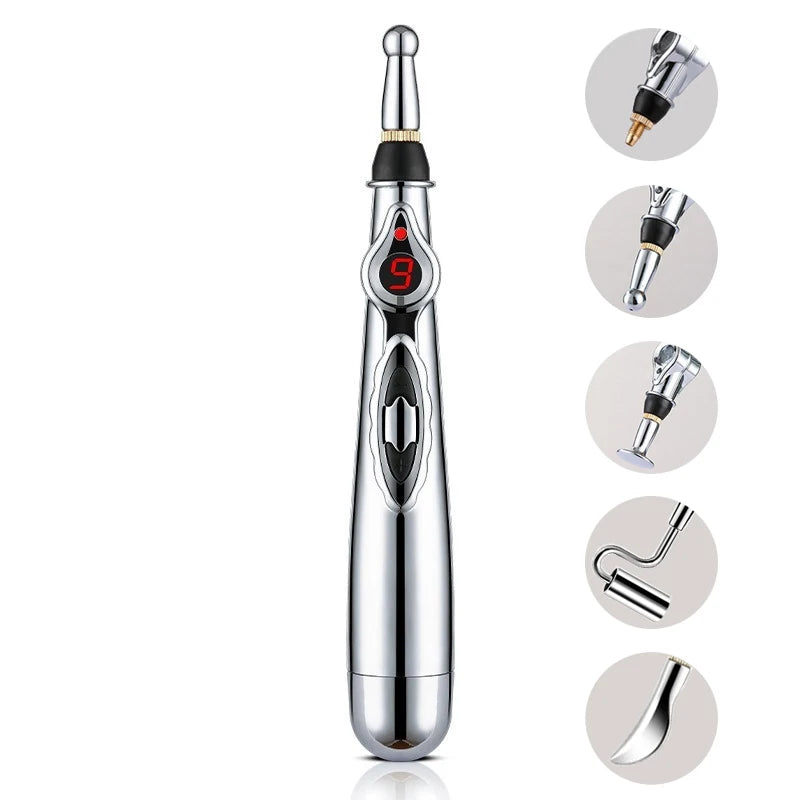 1PCS Electronic Acupuncture Pen Electric Meridian Laser Therapy Healing Massage Pen Meridian Energy Pen Muscle Relaxation Tool