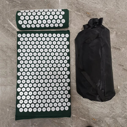 Yoga Acupressure Mat Yoga Shiatsu Pad Neck Back Foot Massager Pain Pressure Relief Massage Pad Massage Cushion Pad