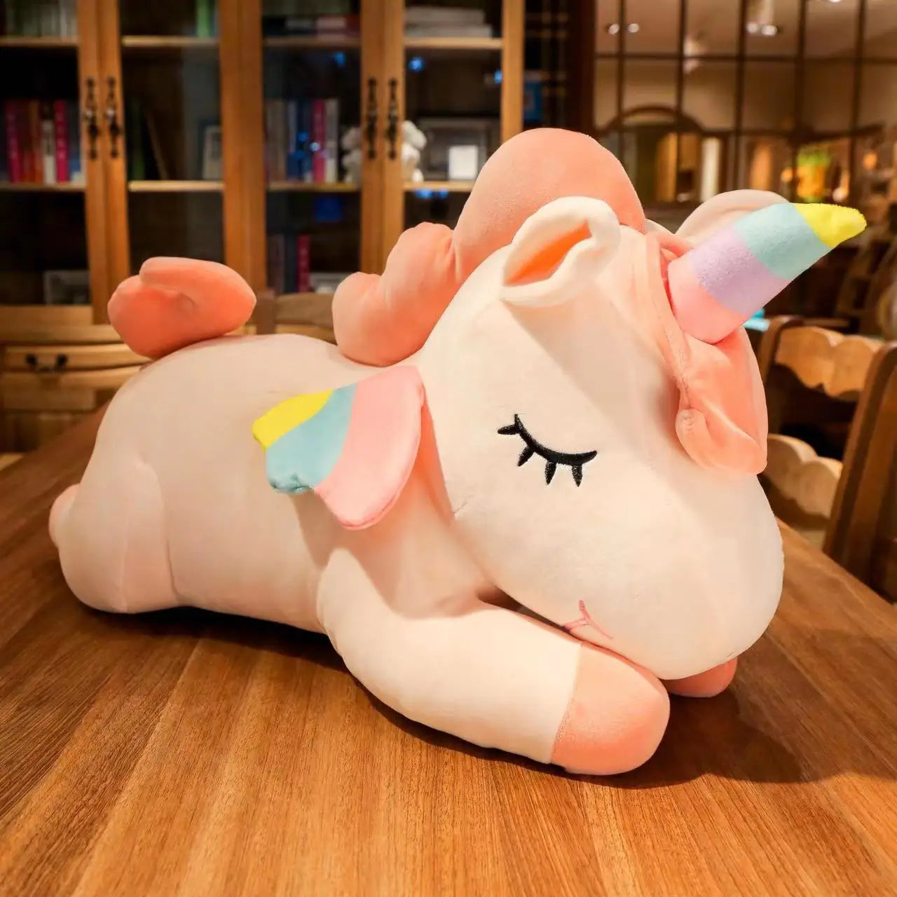 1pcs Angel Rainbow Unicorn Doll Plush Toy Large Ragdoll Doll Sleeping Pillow Girls Kids Gift Drop Shipping