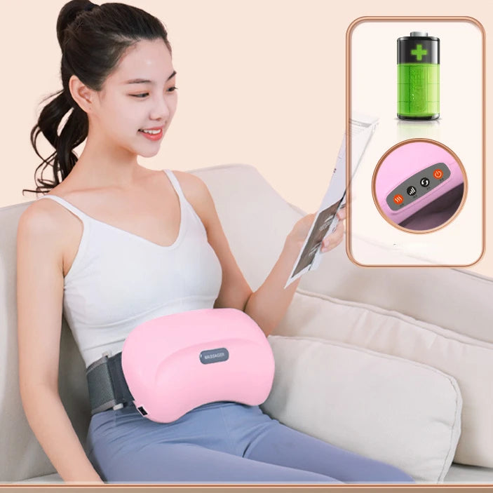 Electric Abdominal Massager with Vibration Heating Slimming Health Care Deep Knead Abdomen Instrument Body Massage Physiotherapy