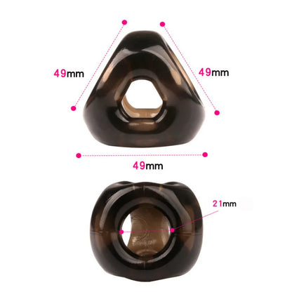 Super Delay 3-Locking Dice Silicone Cock Ring Delay Ejaculation Dick Enlargement Penis Ring Stronger Erection Sex Toys for Men