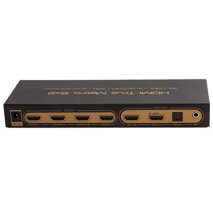 6x2 HDMI Matrix - 4K with Audio EDID, ARC, and Audio Extractor - MX0006M1