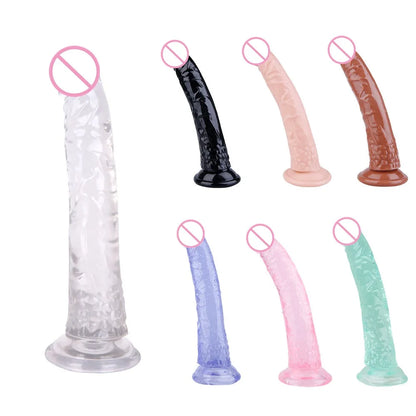 1PCS Multicolor Fantasy 8.26″ Long Dildo Butt Plug Dildo G-Spot Stimulator Masturbator Sex Toys for Women