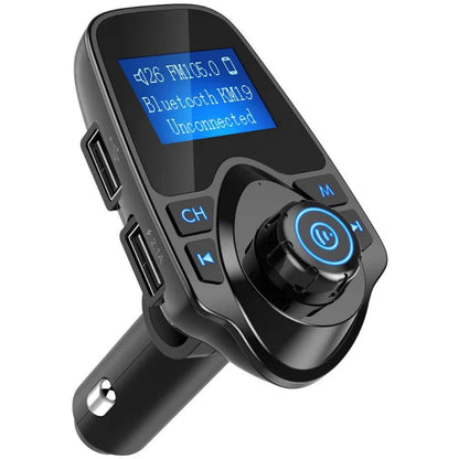 T11 Car Bluetooth MP3 Player with Song Name Display, Hands-Free Calling, FM Transmitter, Dual USB Car Charger - Bluetooth MP3 Fo