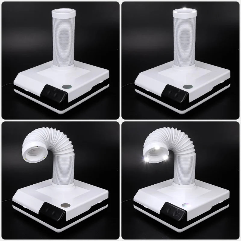 New 60W Power Nail Vacuum Cleaner Vacuum Cleaner Retractable Elbow Design Fan Vacuum Cleaner Art Salon