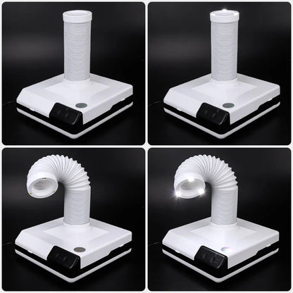 New 60W Power Nail Vacuum Cleaner Vacuum Cleaner Retractable Elbow Design Fan Vacuum Cleaner Art Salon