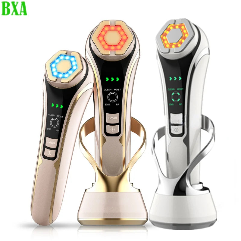 New Facial Massager Radio Mesotherapy EMS Microcurrent LED Photon Therapy Eye Face Lifting Anti Wrinkle Skin Care Beauty