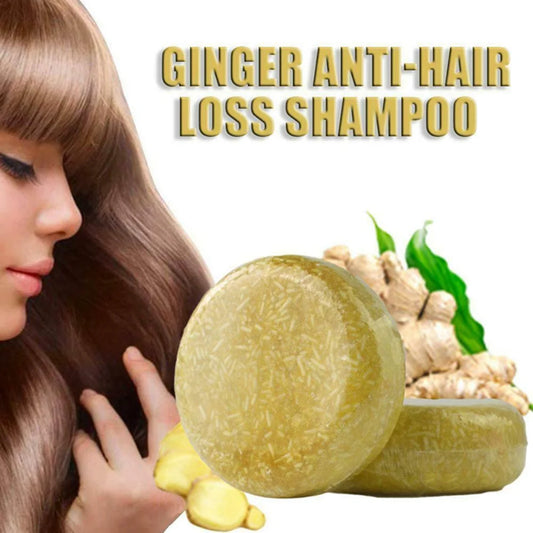 1PCS Hair Shampoo Organic Ginger Shampoo Stick Anti-hair Loss Shampoo Soap Hair Growth Care Soap Natural Ginger Shampoo