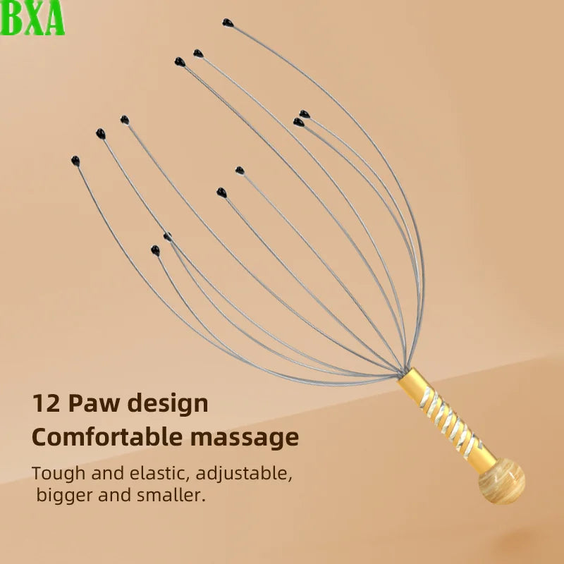 New Head Massage Full Body Relaxing Scalp Massager Claw Head SPA Scalp Neck Octopus Massage for Relax & Stress Relief