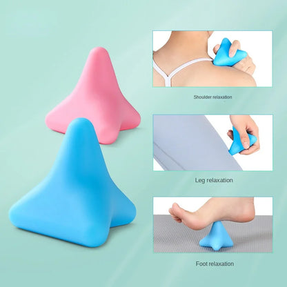 Silicon Massage Cone Triangular Relax Apparatus Ball Psoas Muscle Release Thoracic Spine Back Neck Scapula Foot Yoga Massager