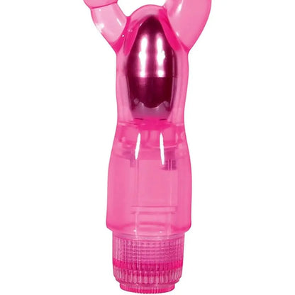 Vibrator Pink | TPR Jelly Vaginal Vibrator and Anal Beads Multi-Speed Waterproof Double Penetration Vibrator Female 83050