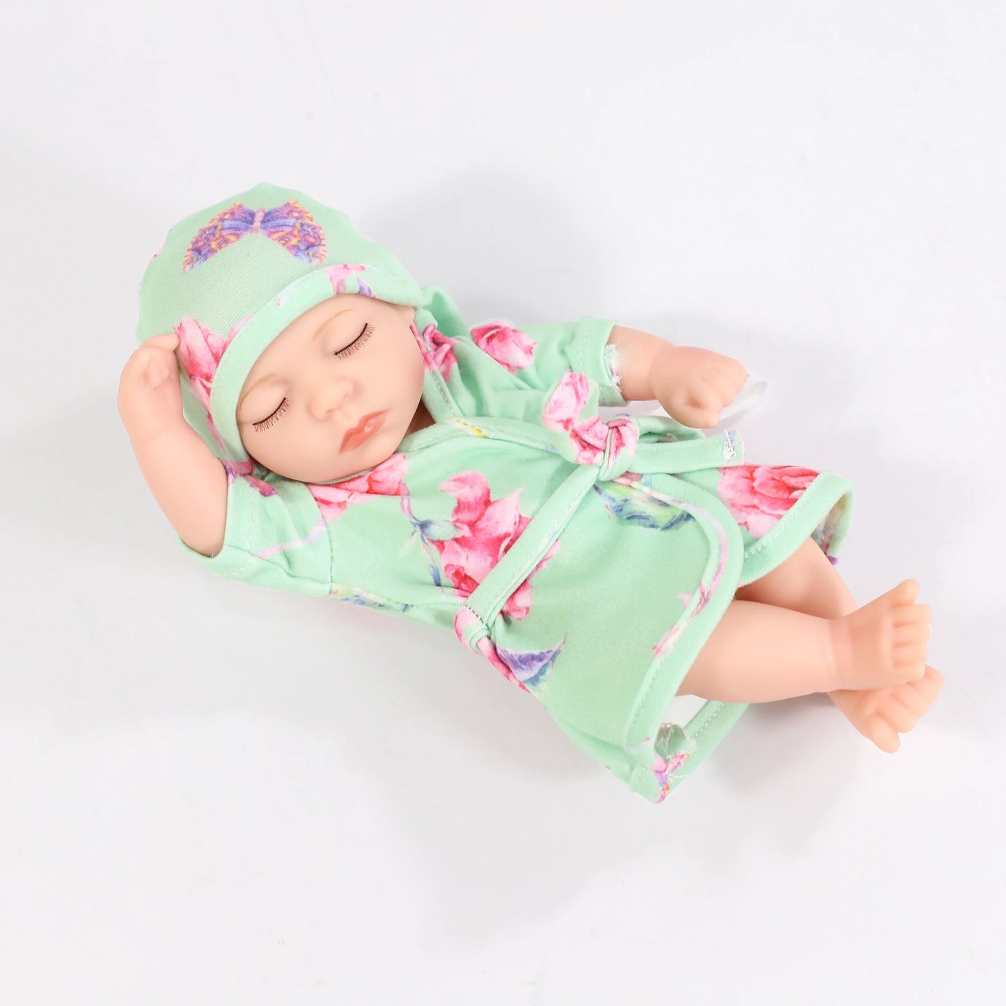 19cm Silicone Reborn Dolls Lifelike Reborn Baby Toys Waterproof Doll Cute Mini Sleep Soother Doll for Girls Birthday Gift