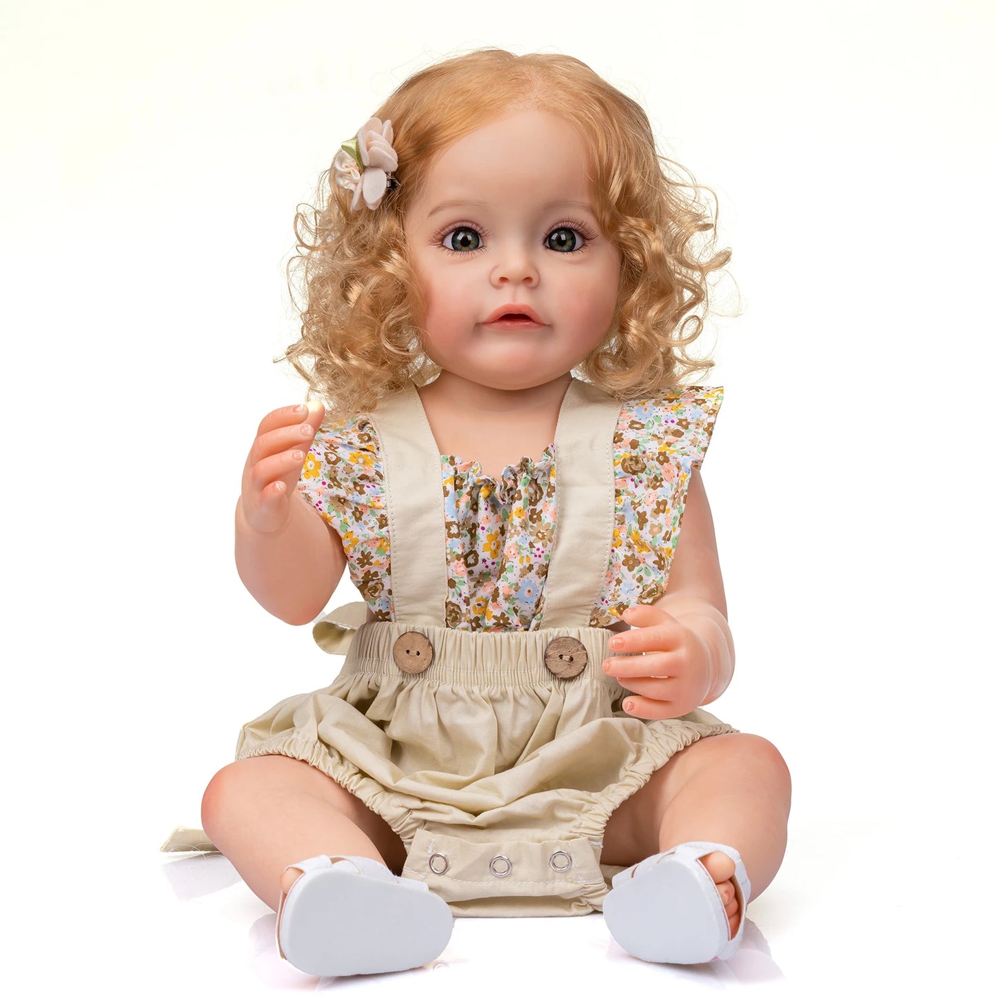 55CM Reborn Baby Dolls Full Silicone Baby Doll Hand-detailed Baby Rebirth Doll Hand Painted Vein Waterproof Toy for Girls