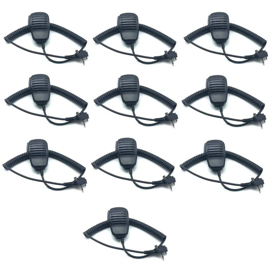 10pcs Handheld Speaker Microphone PTT Mic for Vertex Standard VX-160 VX-231 EVX-531 VX-350 VX-354 VX-400 Ham Radio Walkie Talkie