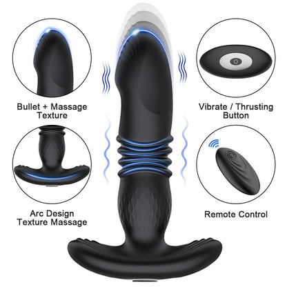 Vibrator Wireless Remote Ass Anal Dildo Prostate Massager Men Butt Plug Telescopic Vibrating Butt Plug Anal Sex Toys for Women