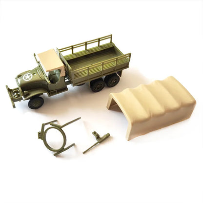 4D 1/72 Assembled Model GMC Allied Forces Truck CCKW-353 Military Truck Vehicle Toy Sandpan Game Toys for Children Gifts