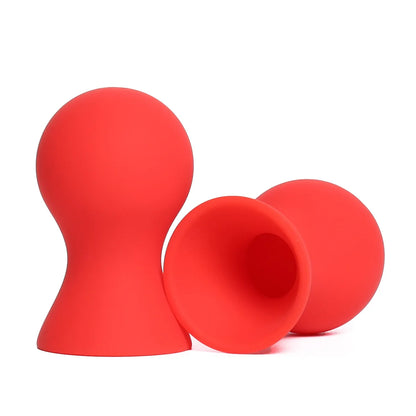 A Pair Silicone Nipple Sucker Pump Suction Cup Breast Massager Clitoris Stimulator Sex Toys for Man Woman Flirting Products