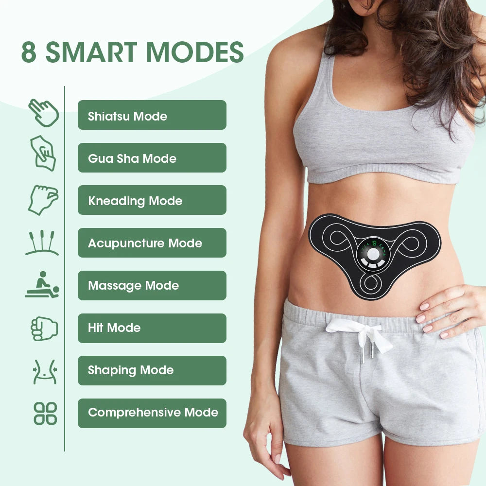 Mini Body Massager Rechargeable Back Shoulder Neck Waist Electric Muscle Stimulator Micro Current Pulse Massager