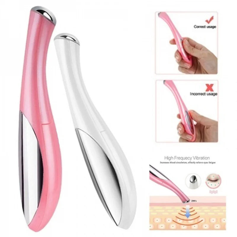 NEW Mini Handheld Electric Vibrating Eye Facial Massage Pen Anti-aging Wrinkles Dark Circles Removal Rejuvenating Skin Care Tool