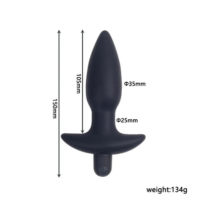 10-Thrusting Speeds Vibration Modes Prostate Penis Cock Lock Sperm Ring Silicone Vibrator Anal Plug Male Massager Adult Sex Toys