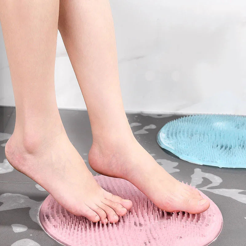 NEW Silicone Massage Pad Brush Lazy Wash Feet Clean Dead Skin Bathroom Artifact Cushion Shower Feet 31cm Round