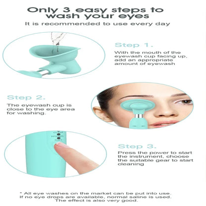 NEW Electric 3 IN 1 Eye Care Ultrasonic Eye Wash Acoustic Eye Wash Relieve Eye Fatigue Moisturize Eyes Beautify Eyes