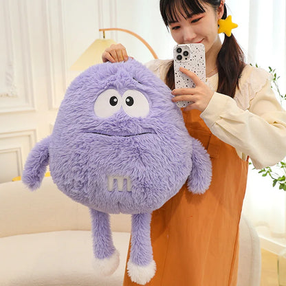 Soft M Bean Chocolate Candy Plush Toy Funny M&ms Anime Figure Doll Children's Bed Soft Sleeping Pillow Girl Cushion Gift Decor