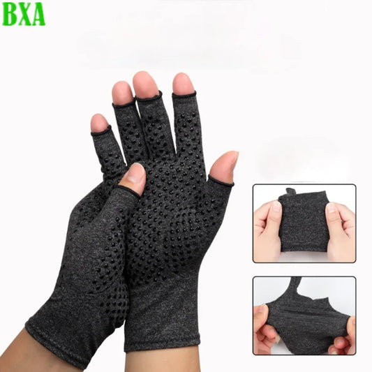 1PCS Protective Gloves Hand Brace Women Men Therapy Wristband Hemp Grey Compression Arthritis Gloves Wrist Support Cotton Joint