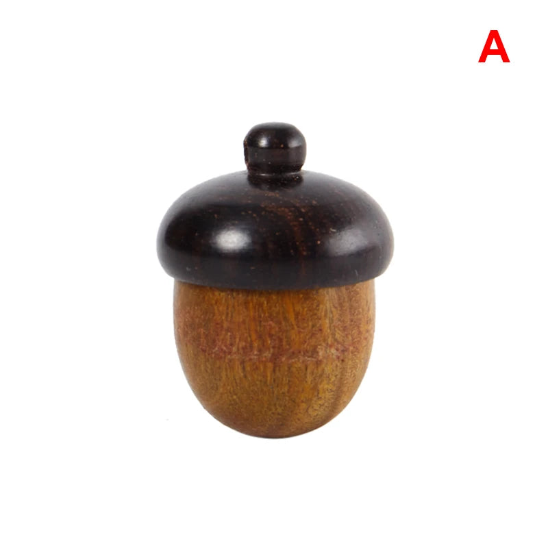 1PC Solid Wood Pill Box Mini Sandalwood Rescue Pill Box Portable Tablet Storage Sealed Jar Outdoor First Aid Tool