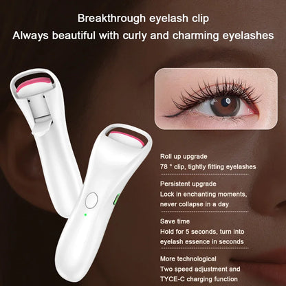 Electric Eyelash Curler Adjustable Temperature Heating And Shaping Portable Rechargeable Eyelash Curler Beauty Tools for Women