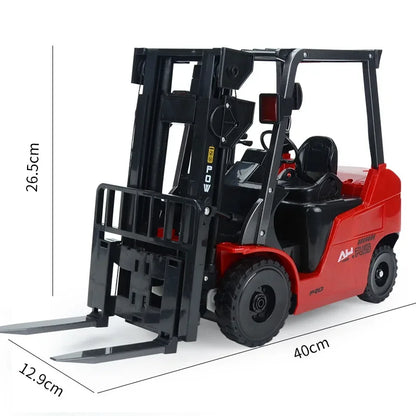 2.4G Wireless Remote Control Alloy Forklift Crane 11-way Simulation Forklift Model Electric Sound and Light Toy Car