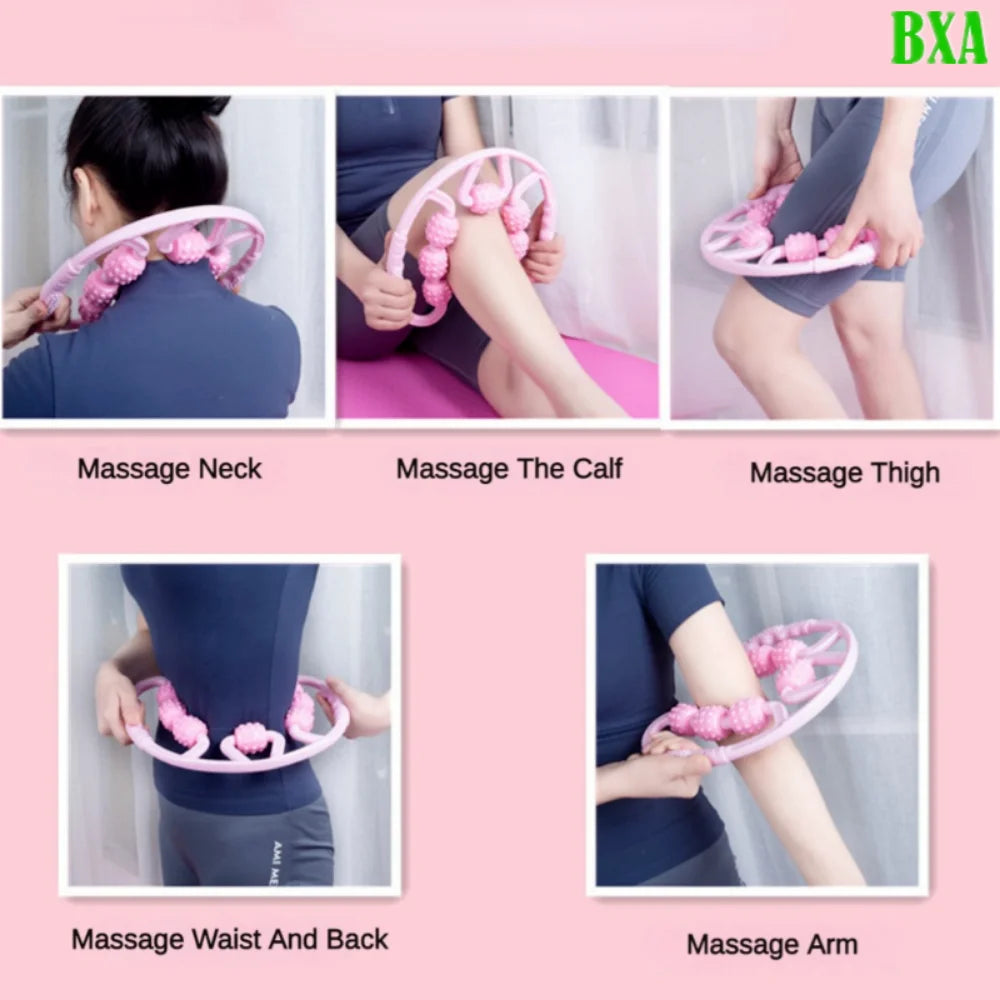 Muscle Relaxation Roller U-shaped Pilates Massage Roller Anti-cellulite Massager Body Leg Slimming Roller Yoga Training Device