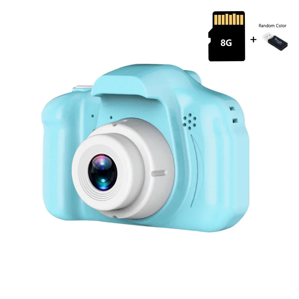 1080P HD Camera Video Toys for Kids 2 Inch Cartoon Cute Outdoor Digital Pink Camera Children SLR Camera Toy Birthday Gift