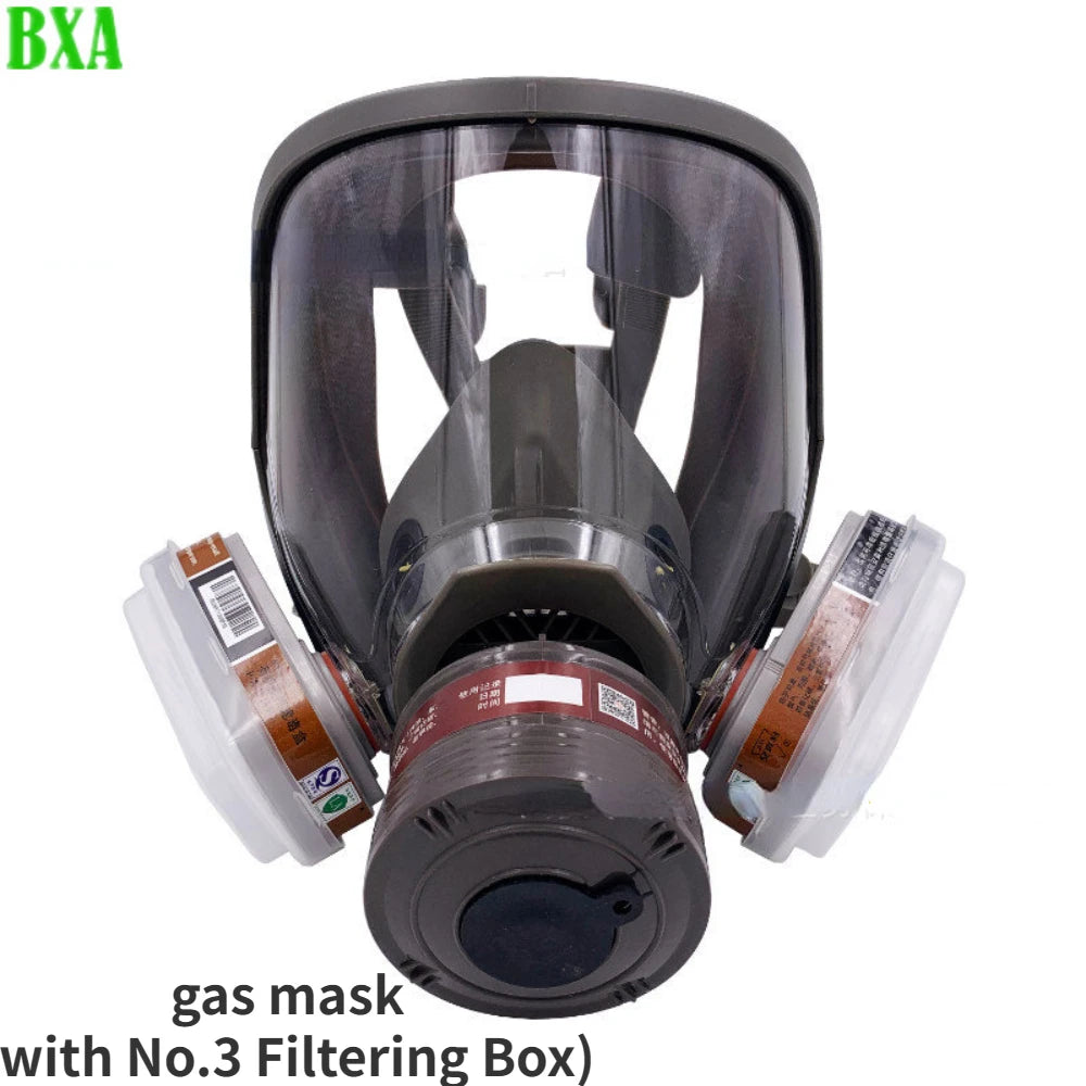 Protective Scratch Resistant Industrial Painting Spray Protection Respirator Full Face Gas Mask Safety Dust Filter Replaceable