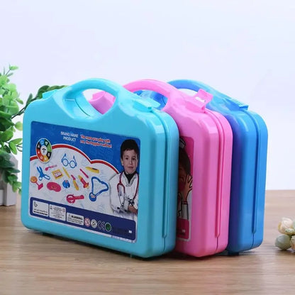 15pcs Children Pretend Play Doctor Nurse Medical Tool Toys Set Portable Suitcase for Girls Boys Gifts Learning Educational Toys