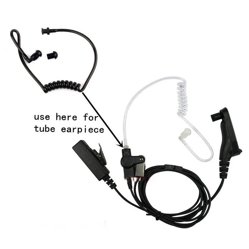 10PCS Replacement Acoustic Coil Air Tube for Motorola Baofeng Kenwood Radio Walkie Talkie PTT Mic Microphone Earphone Headset