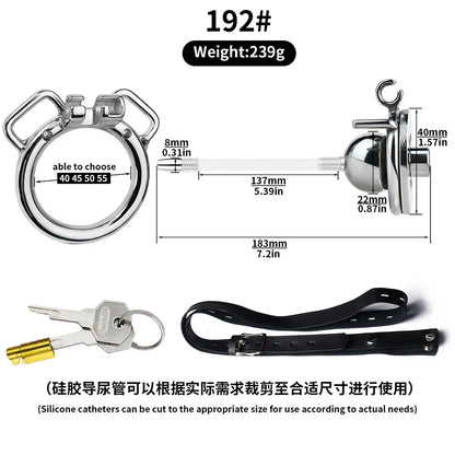 Wearing Stainless Steel Flat Negative Number Lock Male Penis Cage Exercise Control Anti-Escape Chastity Lock Removable